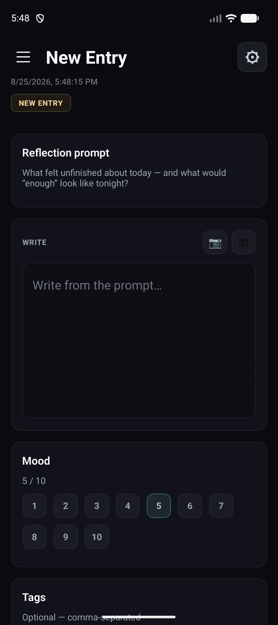 Get a prompt