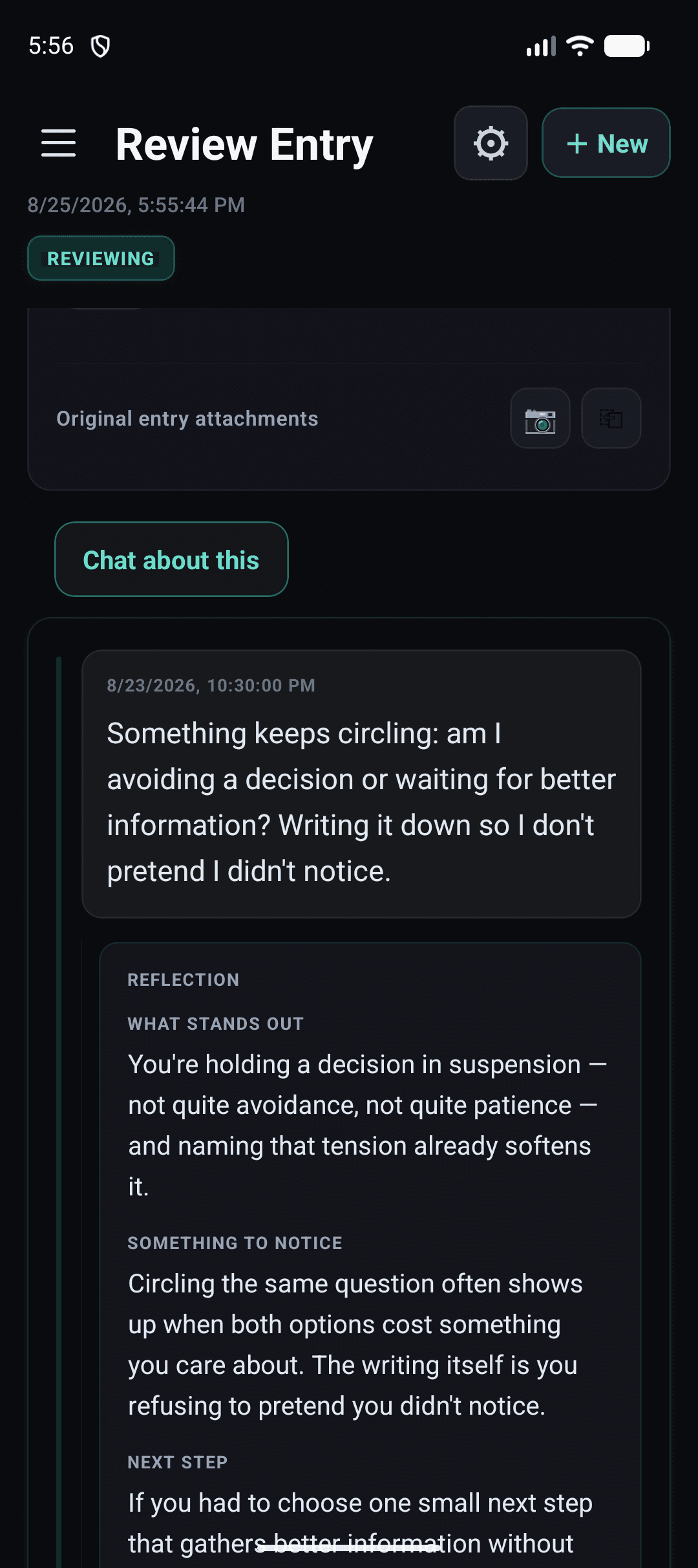 Reflect with AI